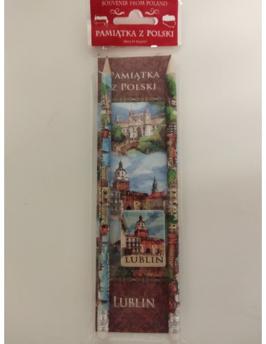Zestaw ołówki+gumka+zakładka