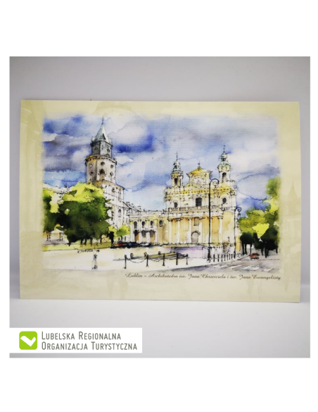 Reprodukcja akwarela Pl. Katedralny