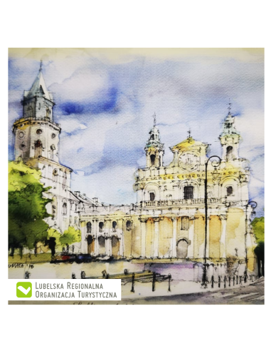 Reprodukcja akwarela Pl. Katedralny