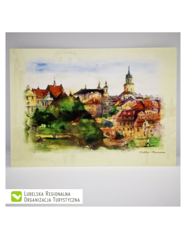 Reprodukcja akwarela Panorama Lublina