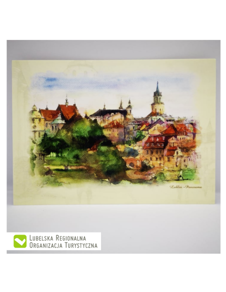 Reprodukcja akwarela Panorama Lublina