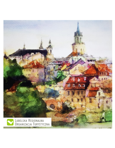 Reprodukcja akwarela Panorama Lublina