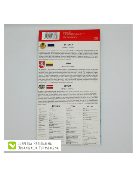 Litwa, Łotwa, Estonia Mapa Demart