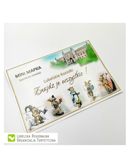 Koziołki Lublina - kolorowanka z mapką miasta i zestawem naklejek